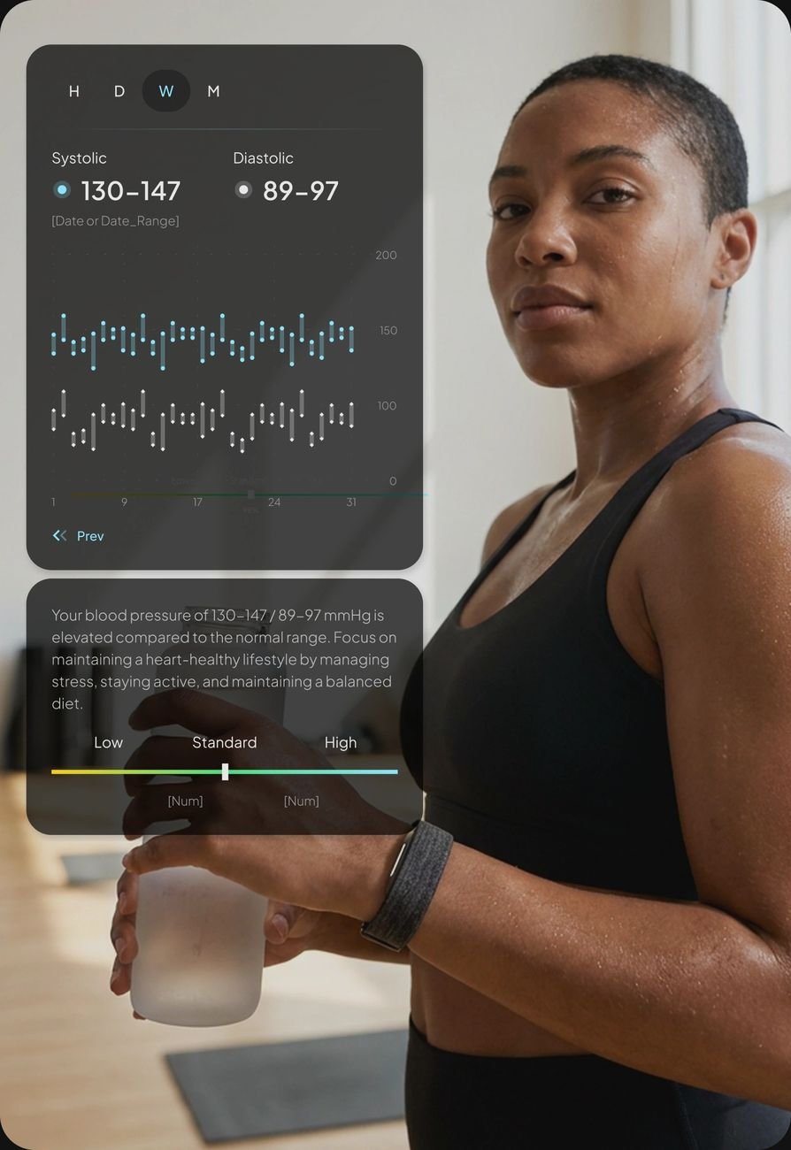 Hume-Band-App zeigt ein über die Zeit sinkendes biologisches Alter